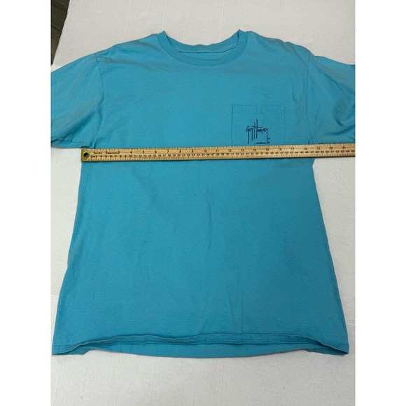 Guy Harvey Men's Short Sleeve‎ T-Shirt Size M Light Blue - Picture 4 of 6